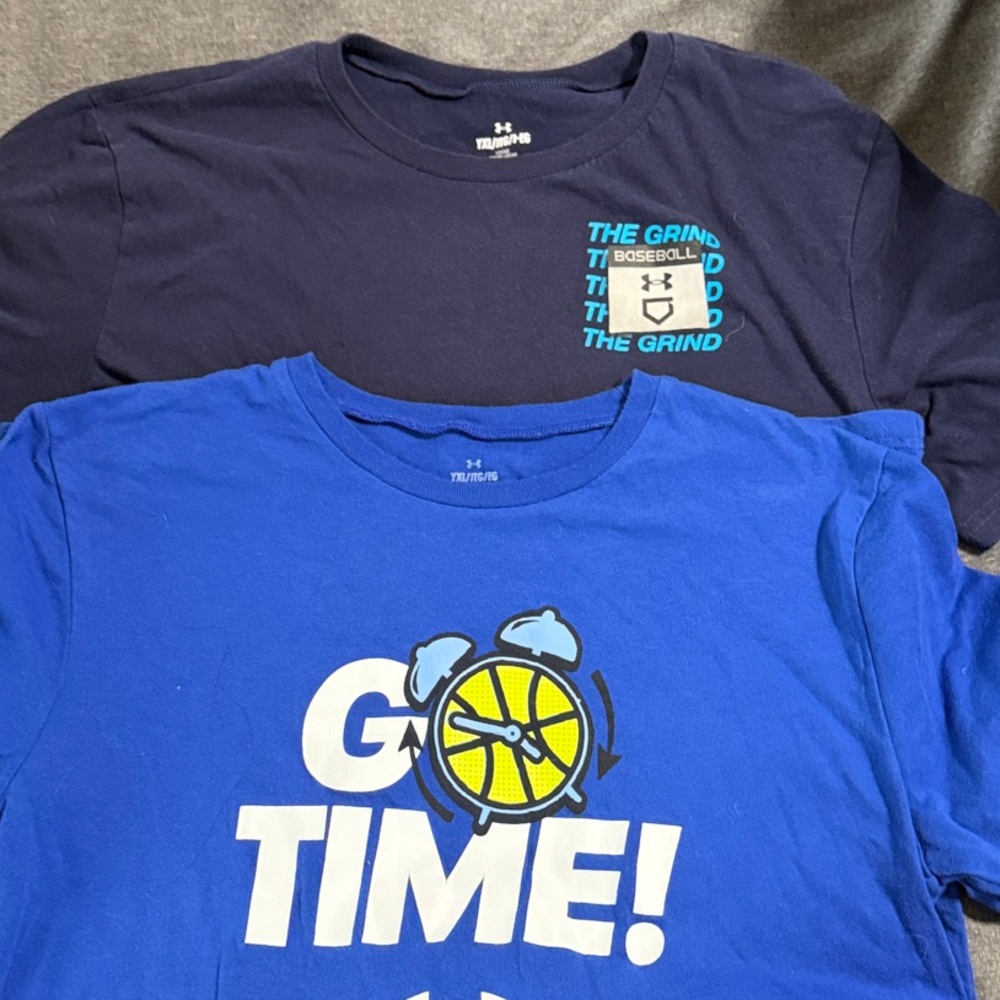 Under Armour Blue and Navy Graphic Tees
